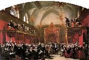 George Hayter The Trial of Queen Caroline in the House of Lords 1820 oil on canvas